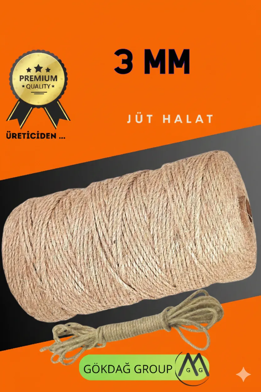 3mm Jüt Halat